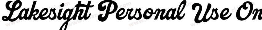 Lakesight Personal Use Only字体转换